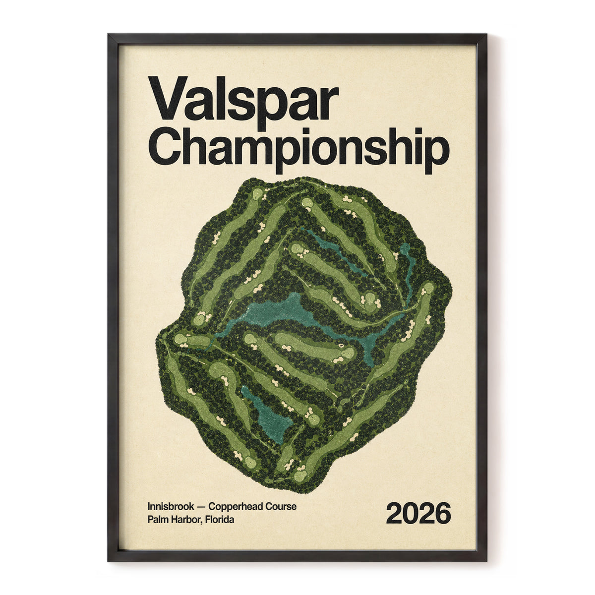 Copperhead Championship, green, beige, black nature wall art, front artwork view