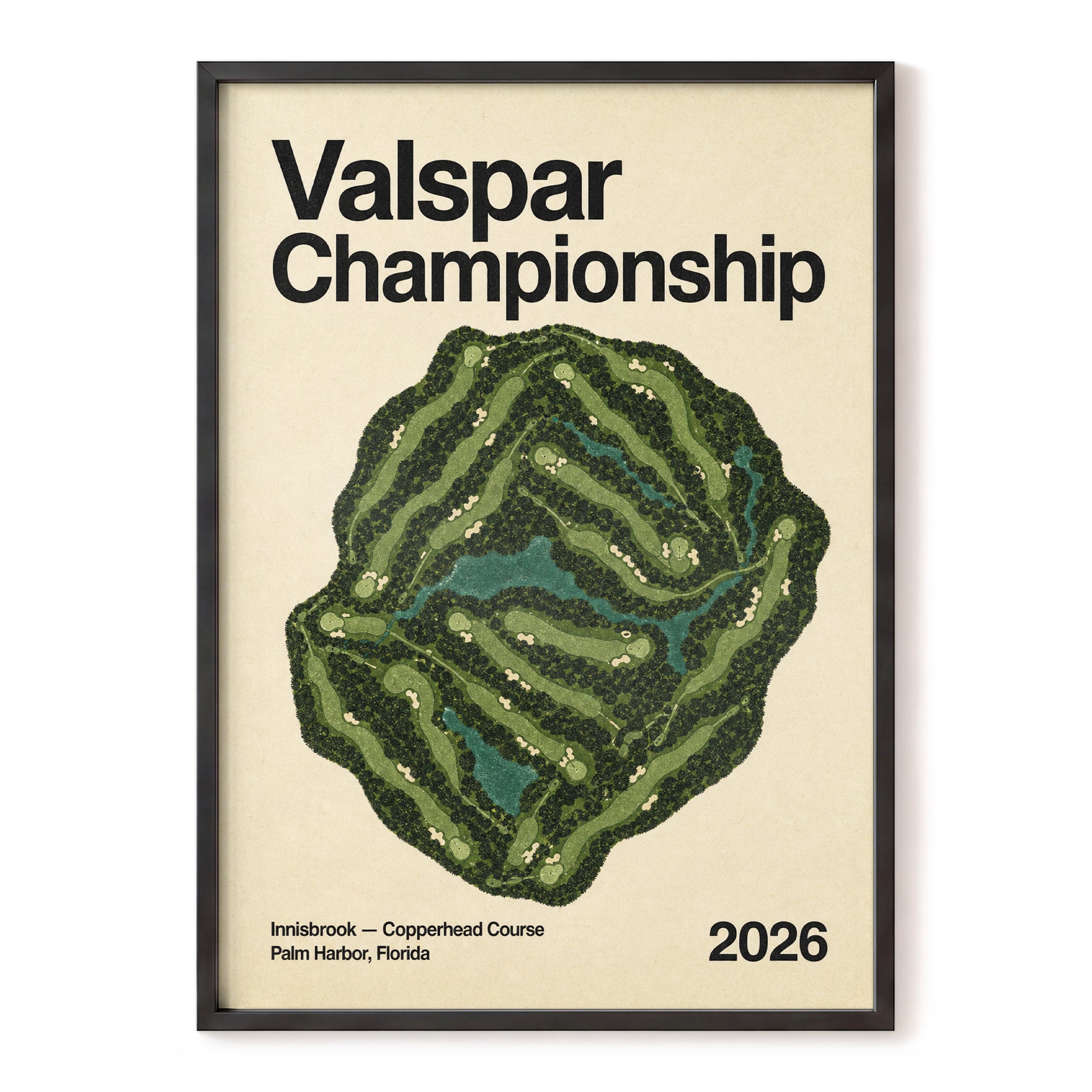 Copperhead Championship, green, beige, black nature wall art, front artwork view