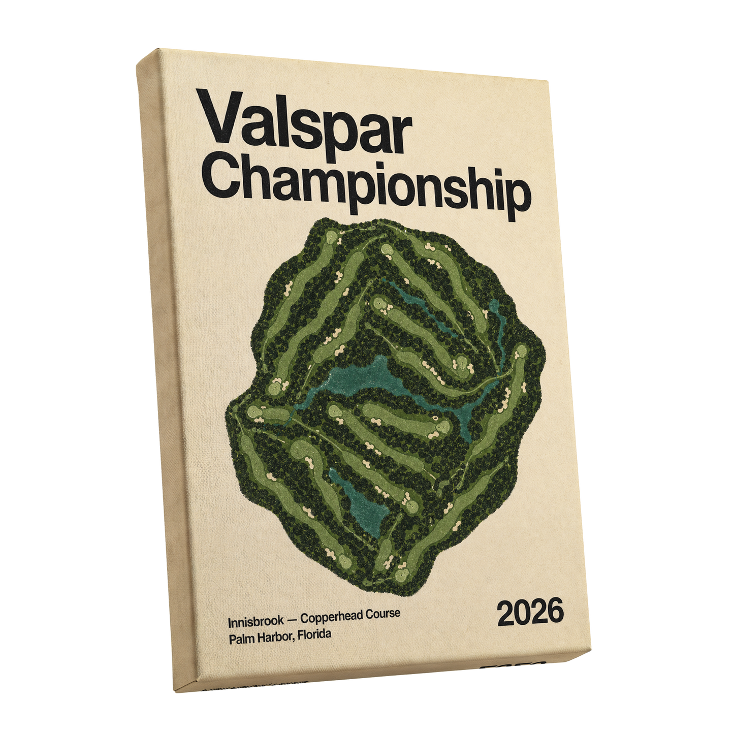 Copperhead Championship, green, beige, black nature wall art shown as a stretched canvas wall art