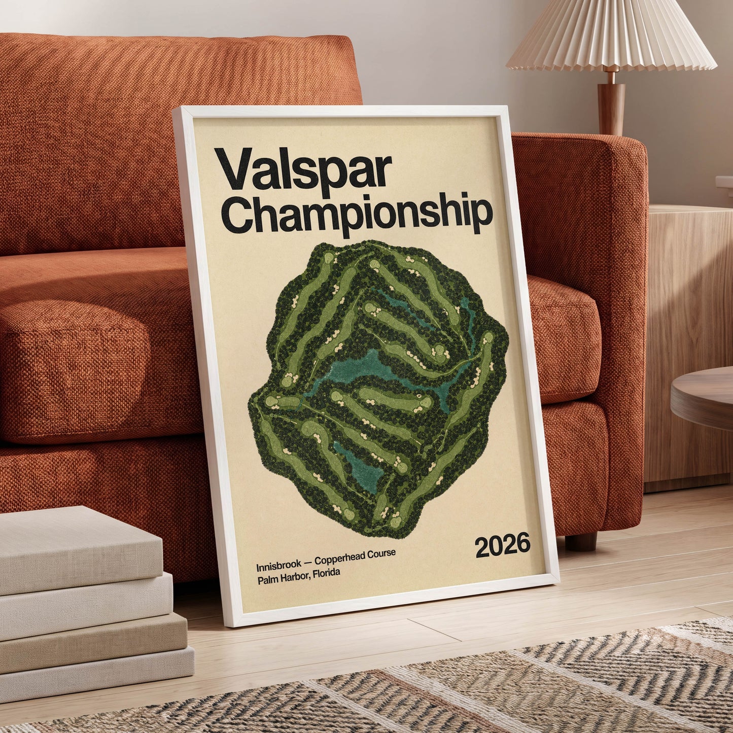 Copperhead Championship, green, beige, black nature wall art displayed in a styled interior, gallery view 6