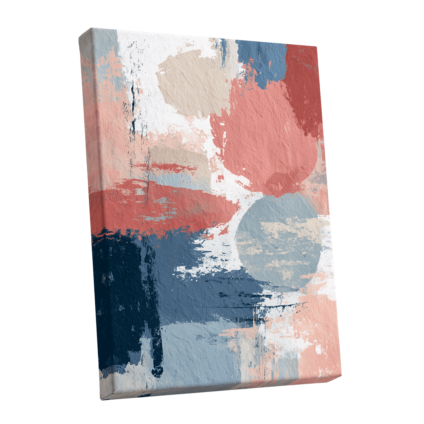 Coral Blue Interlude – stretched canvas option