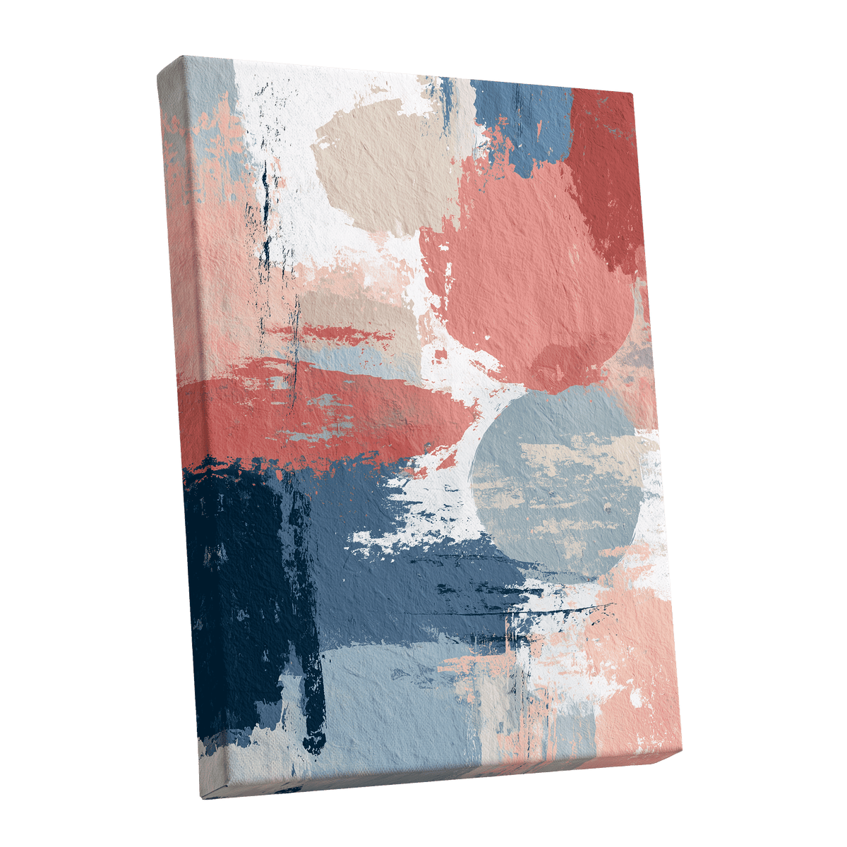 Coral Blue Interlude – stretched canvas option