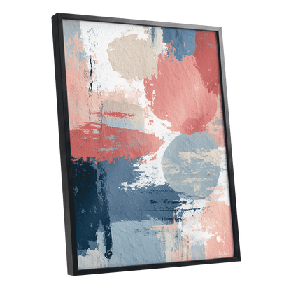 Coral Blue Interlude – black framed poster option