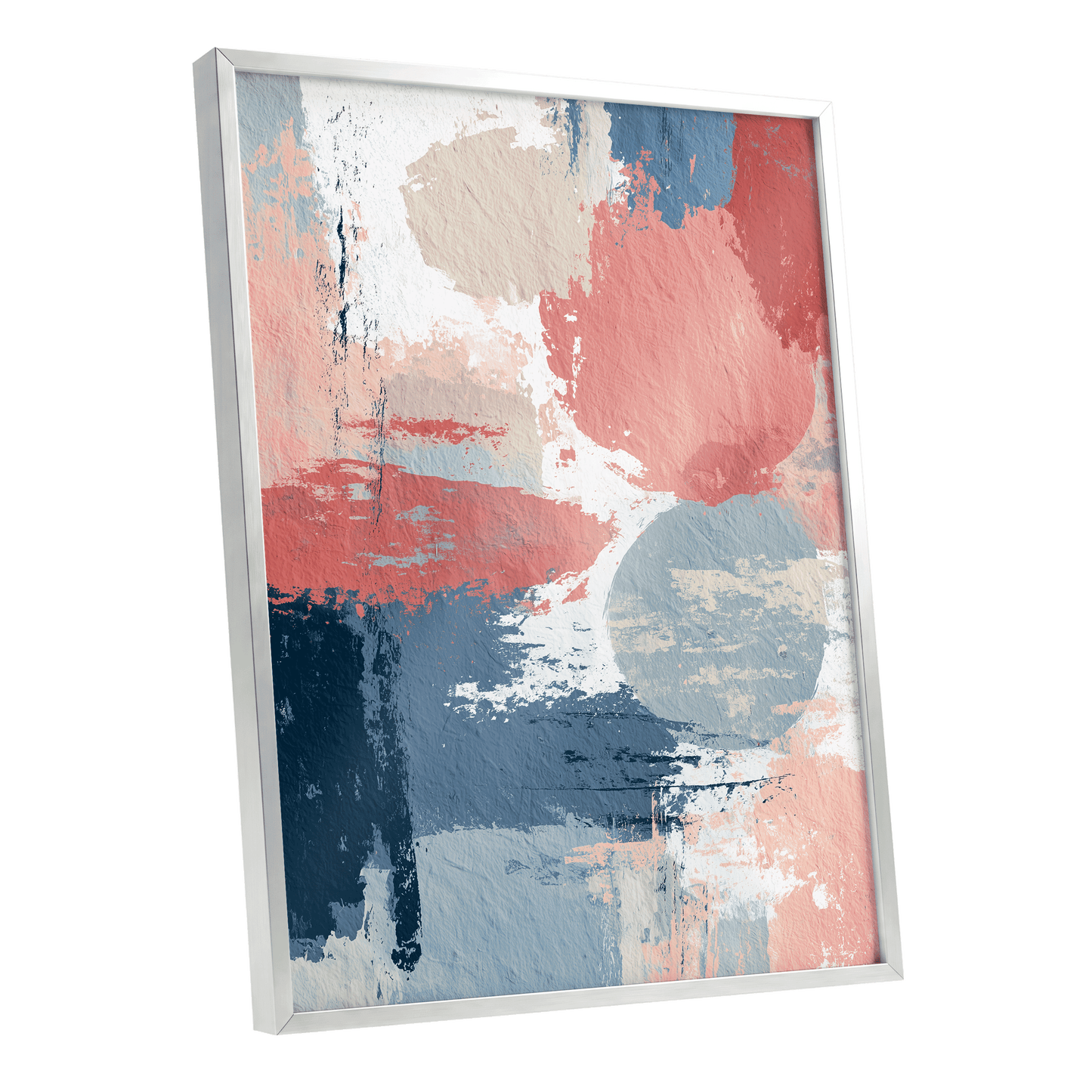 Coral Blue Interlude – silver framed poster option