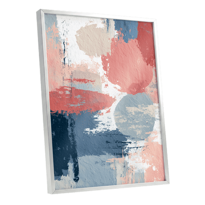 Coral Blue Interlude – silver framed poster option