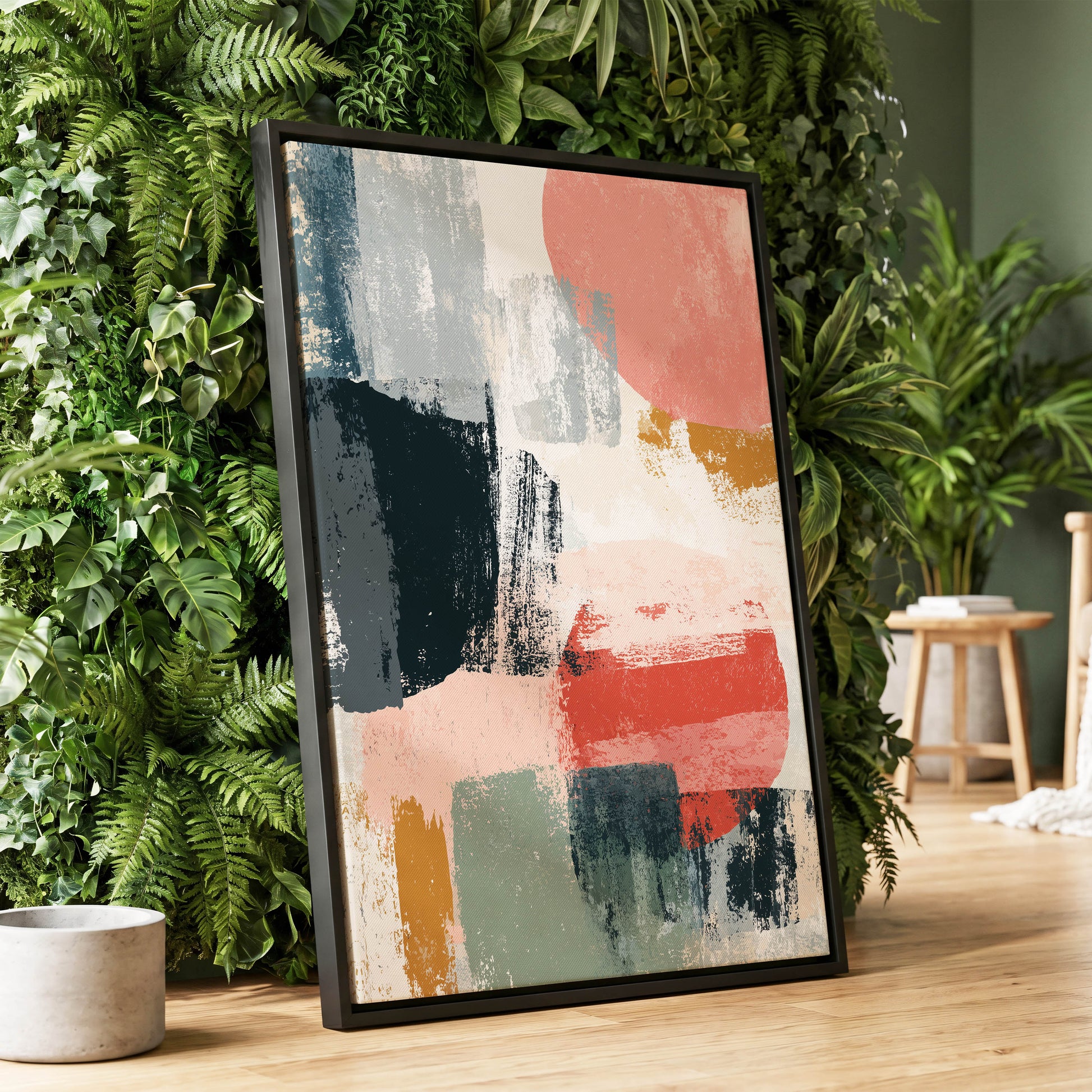 Coral Intervals – wall art displayed in a styled interior, gallery view 1