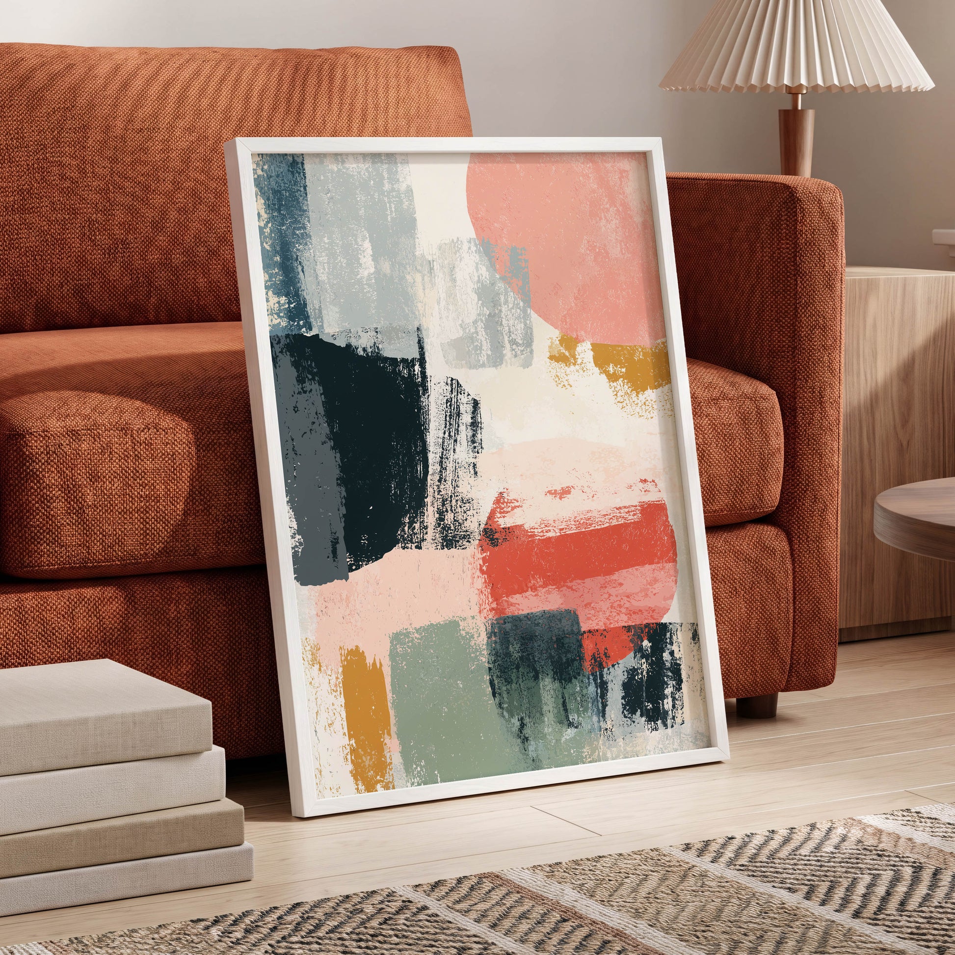 Coral Intervals – wall art displayed in a styled interior, gallery view 6