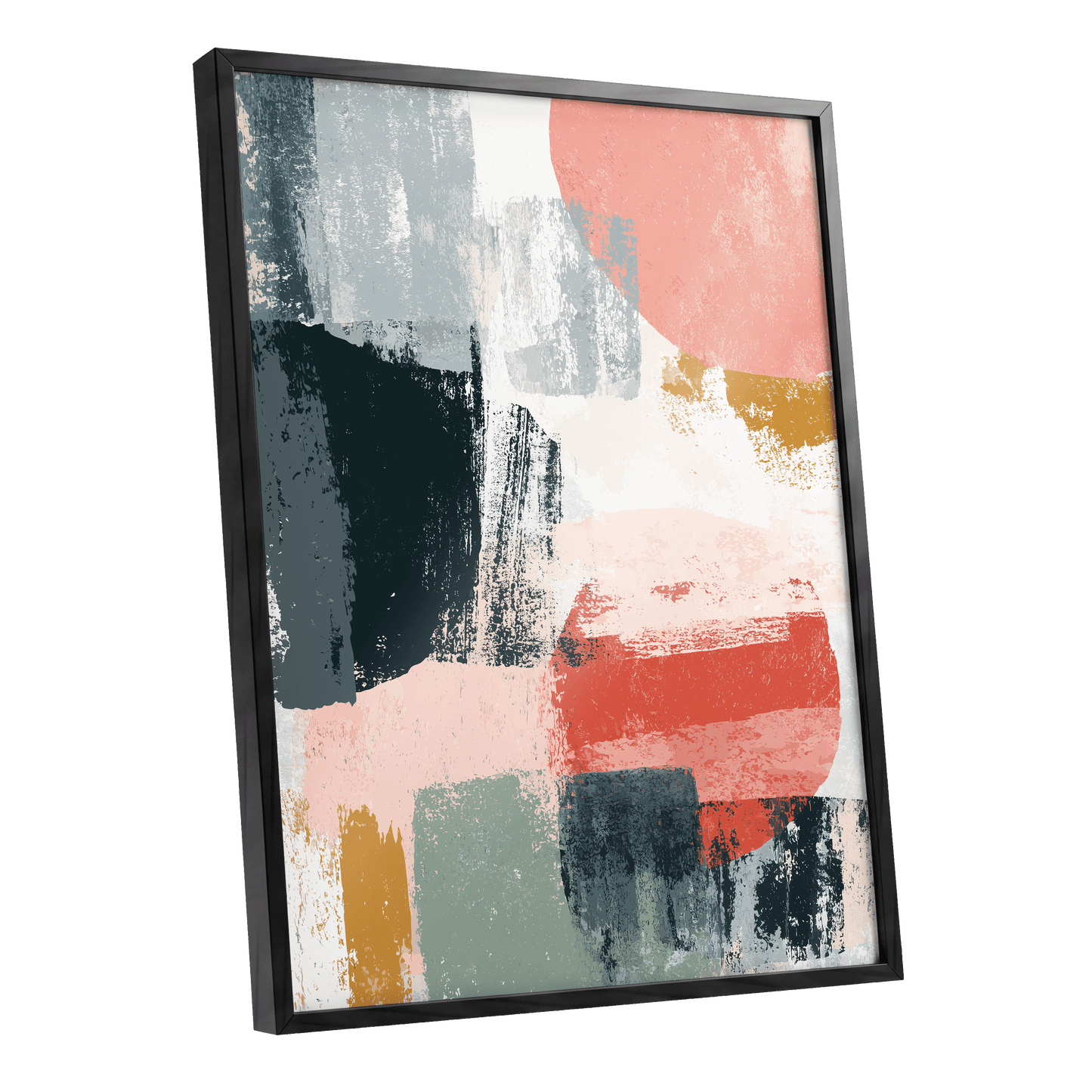 Coral Intervals – black framed poster option