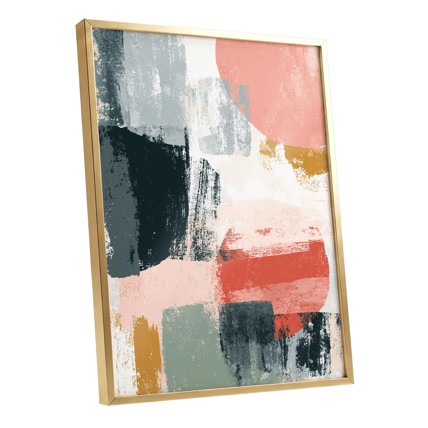 Coral Intervals – gold framed poster option