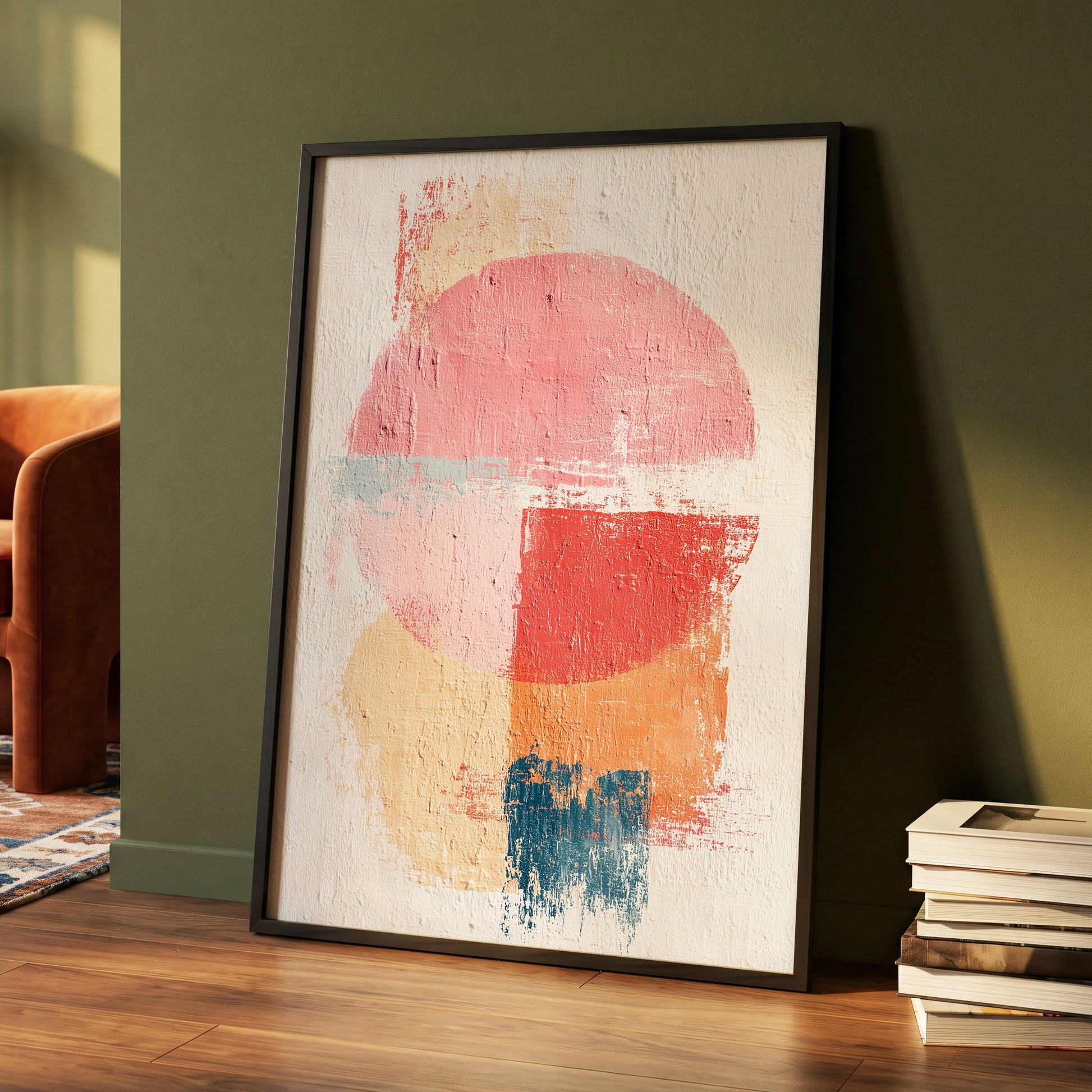 Coral Rhythm – wall art displayed in a styled interior, gallery view 4