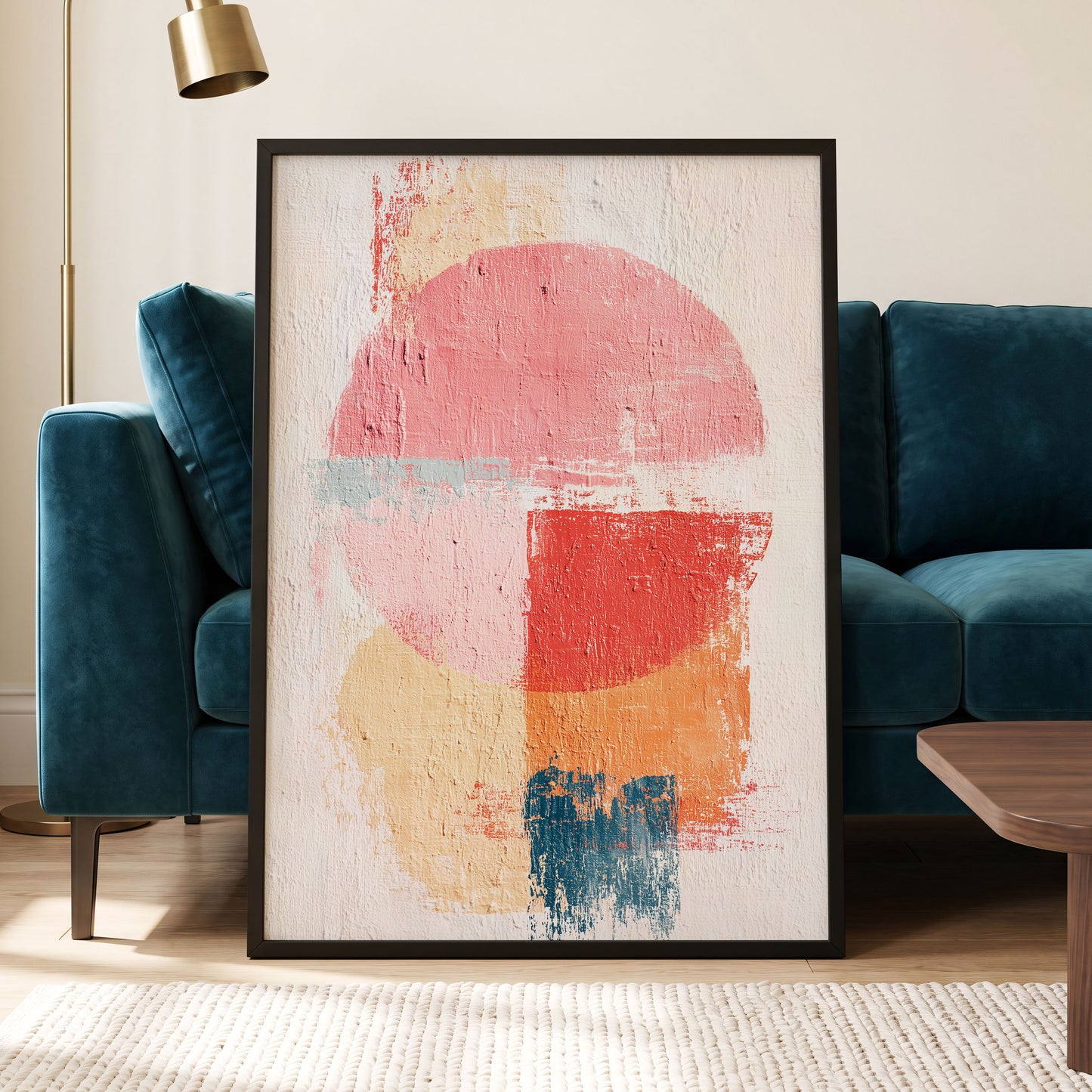 Coral Rhythm – wall art displayed in a styled interior, gallery view 5