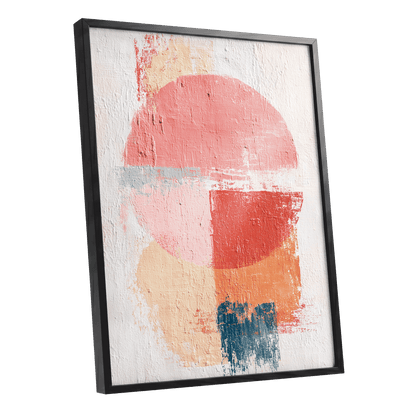 Coral Rhythm – black framed poster option