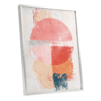 Coral Rhythm – silver framed poster option