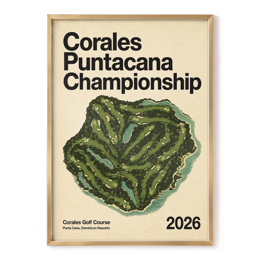 Corales Course Classic, green, beige, black nature wall art, front artwork view