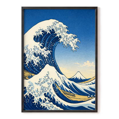 Crest of the Deep, blue, beige, white nature wall art, front artwork view