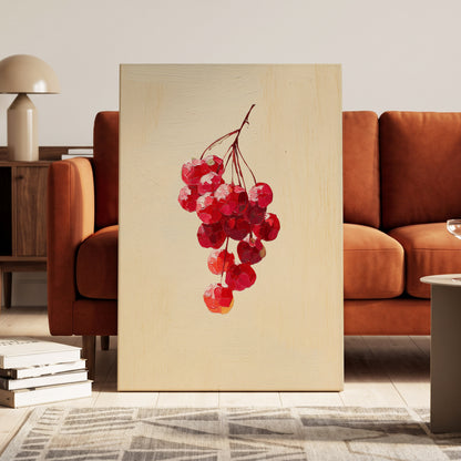 Crimson Cherry Cascade – canvas wall art in a styled interior, gallery view 1