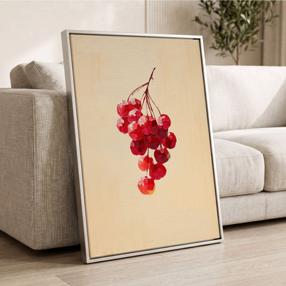 Crimson Cherry Cascade – wall art displayed in a styled interior, gallery view 2