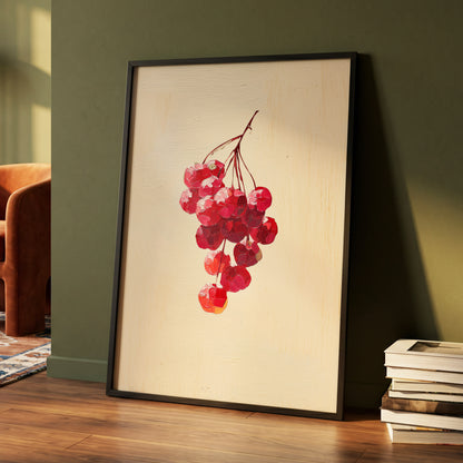 Crimson Cherry Cascade – wall art displayed in a styled interior, gallery view 4