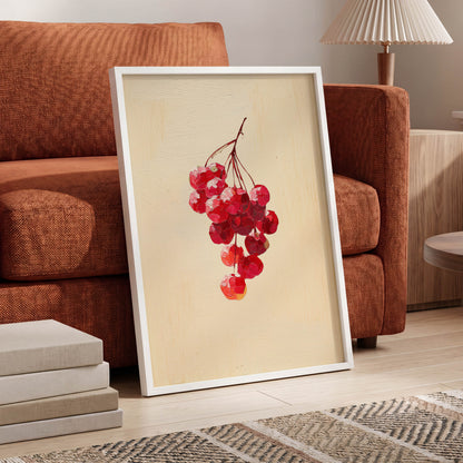 Crimson Cherry Cascade – wall art displayed in a styled interior, gallery view 6