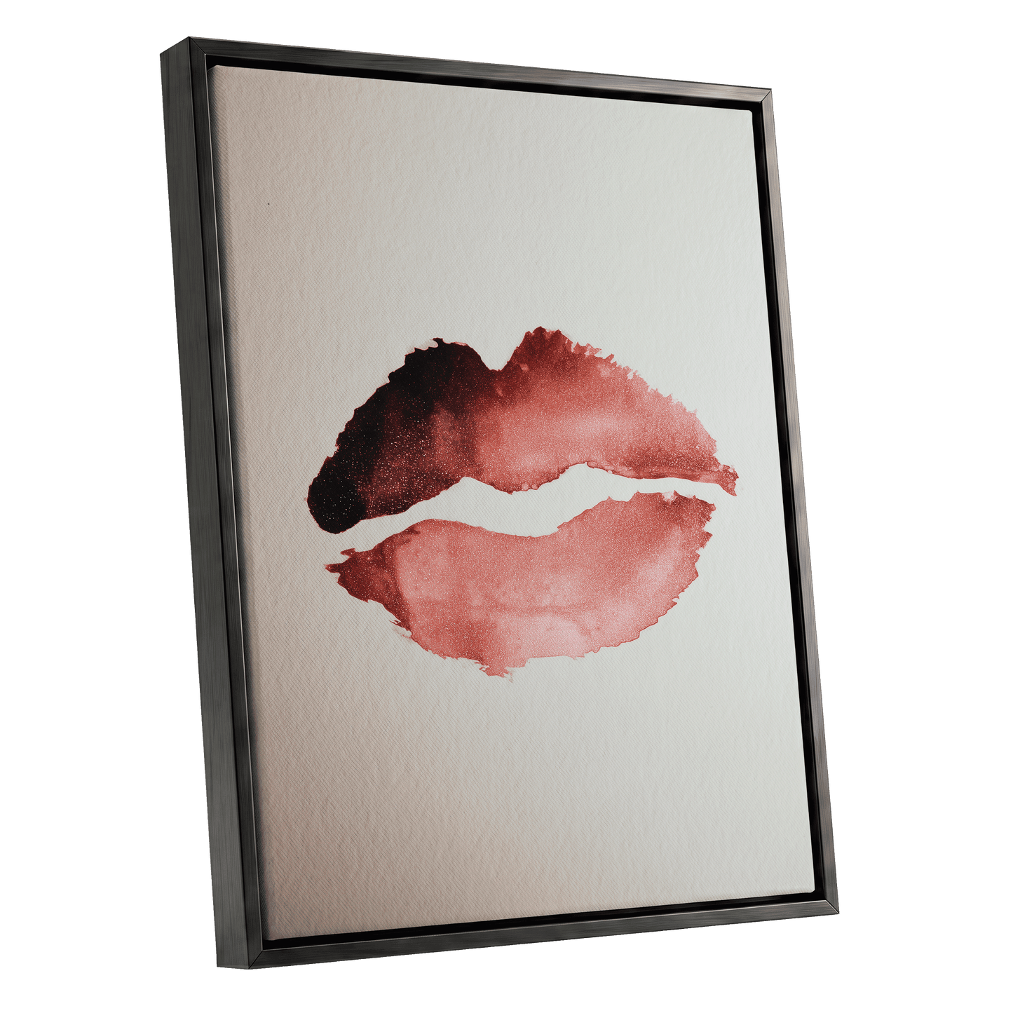 Crimson Divide – black framed canvas option