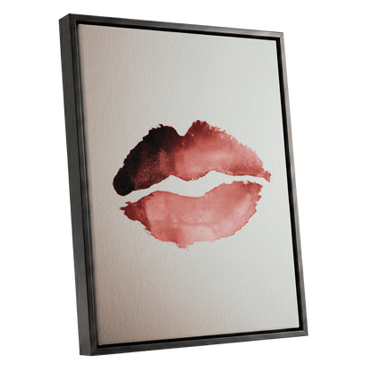 Crimson Divide – black framed canvas option