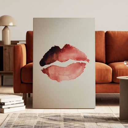 Crimson Divide – canvas wall art in a styled interior, gallery view 1