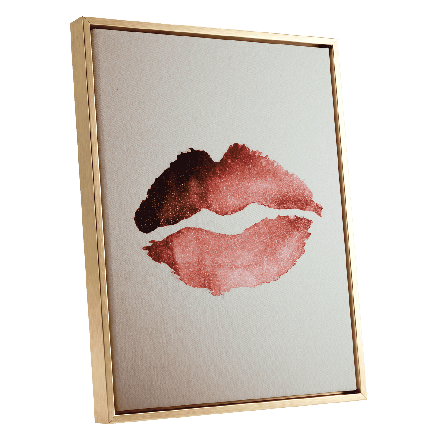 Crimson Divide – gold framed canvas option