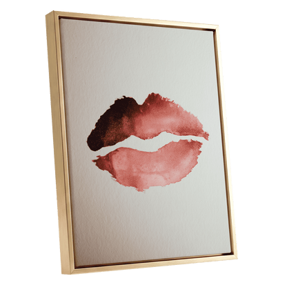 Crimson Divide – gold framed canvas option