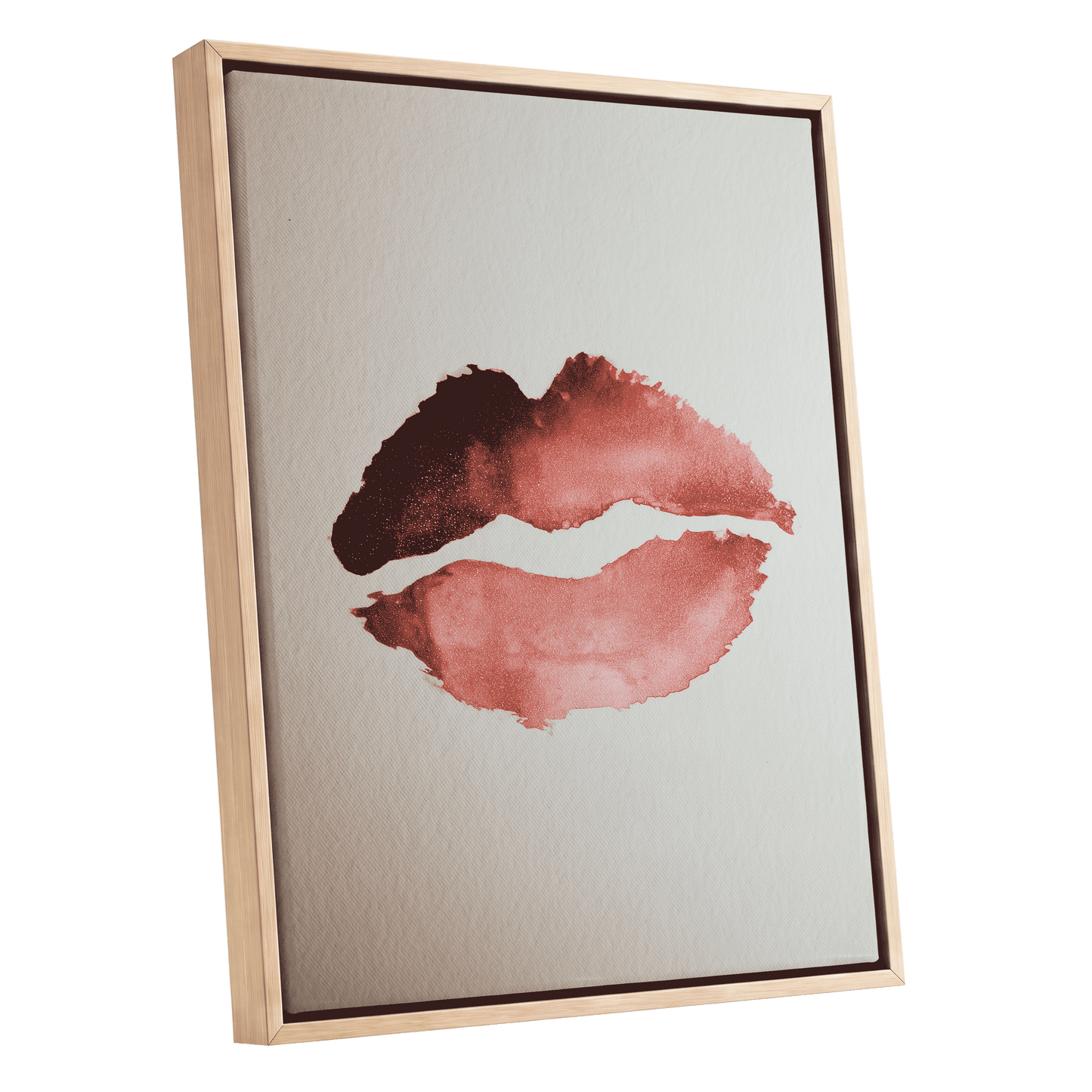 Crimson Divide – oak framed canvas option
