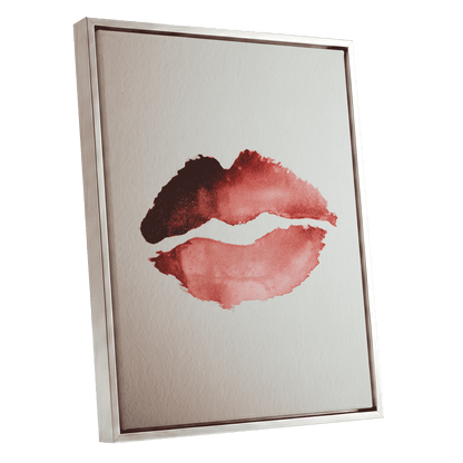 Crimson Divide – silver framed canvas option