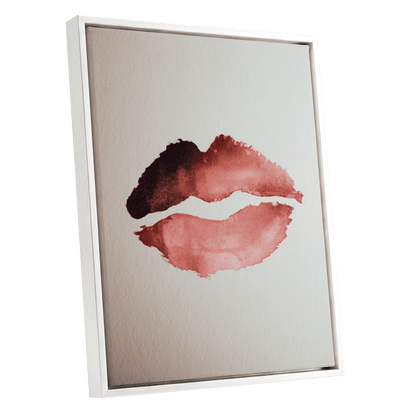 Crimson Divide – white framed canvas option