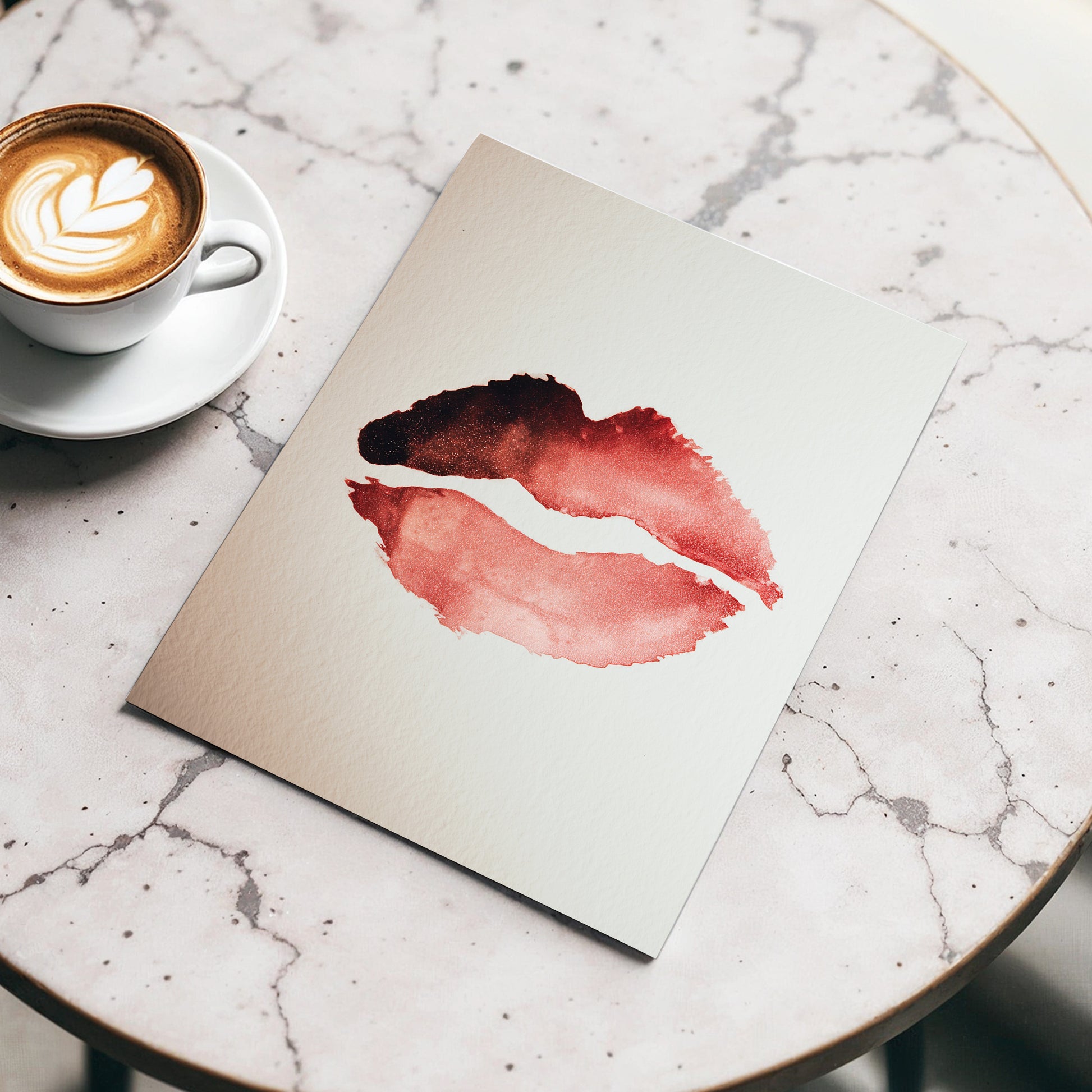 Crimson Divide – wall art displayed in a styled interior, gallery view 3