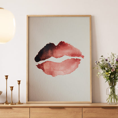 Crimson Divide – wall art displayed in a styled interior, gallery view 5