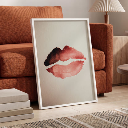 Crimson Divide – wall art displayed in a styled interior, gallery view 6