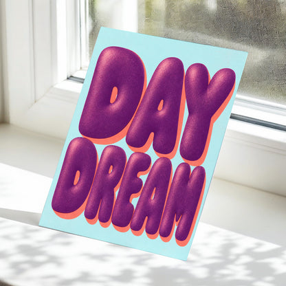 Daydream in Violet, purple, blue, orange minimalist wall art displayed in a styled interior, gallery view 5