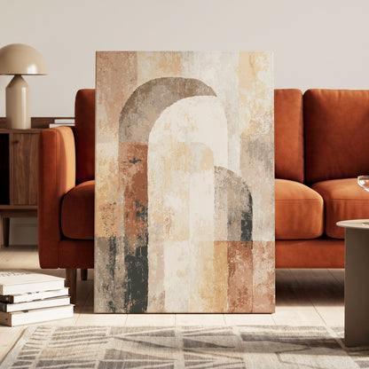 Desert Archway Abstract – canvas wall art in a styled interior, gallery view 1
