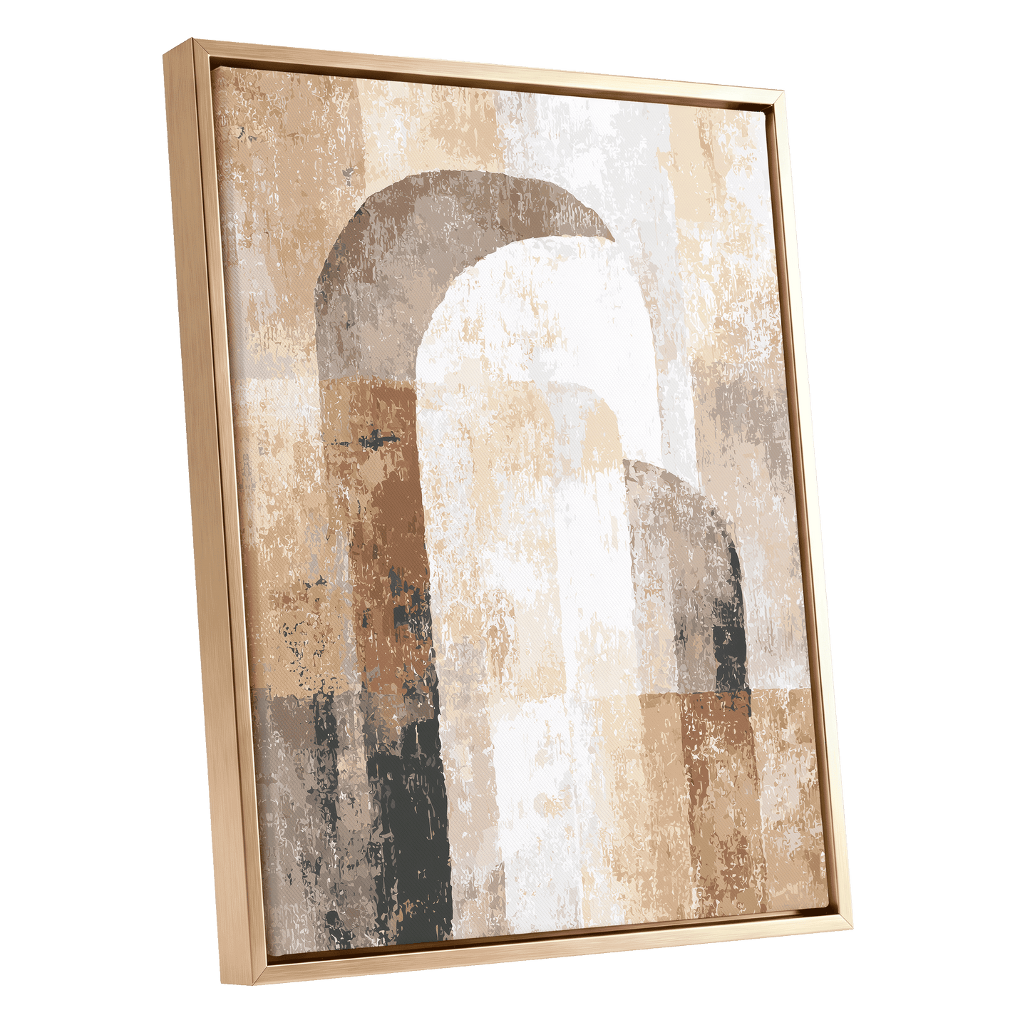 Desert Archway Abstract – gold framed canvas option