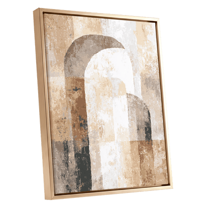 Desert Archway Abstract – gold framed canvas option