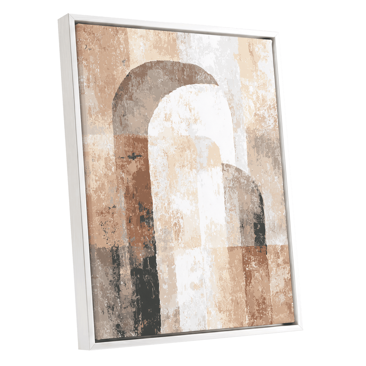 Desert Archway Abstract – white framed canvas option
