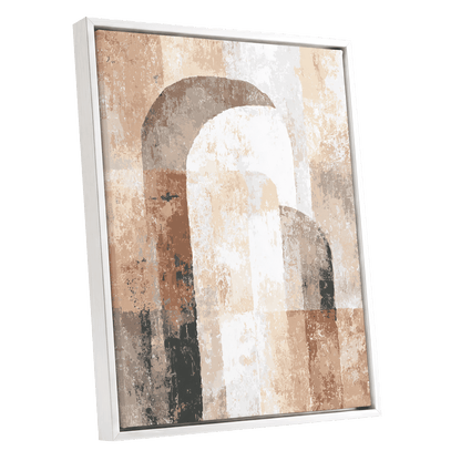 Desert Archway Abstract – white framed canvas option