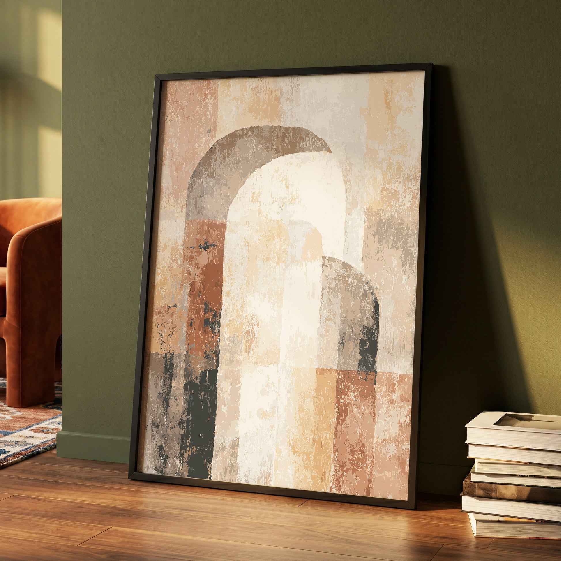 Desert Archway Abstract – wall art displayed in a styled interior, gallery view 4