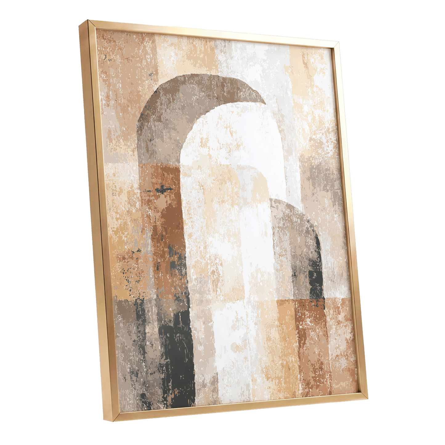 Desert Archway Abstract – gold framed poster option