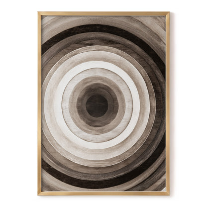 Earthen Echoes, brown, beige, black abstract wall art, front artwork view
