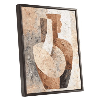 Earthen Figure Study – black framed canvas option