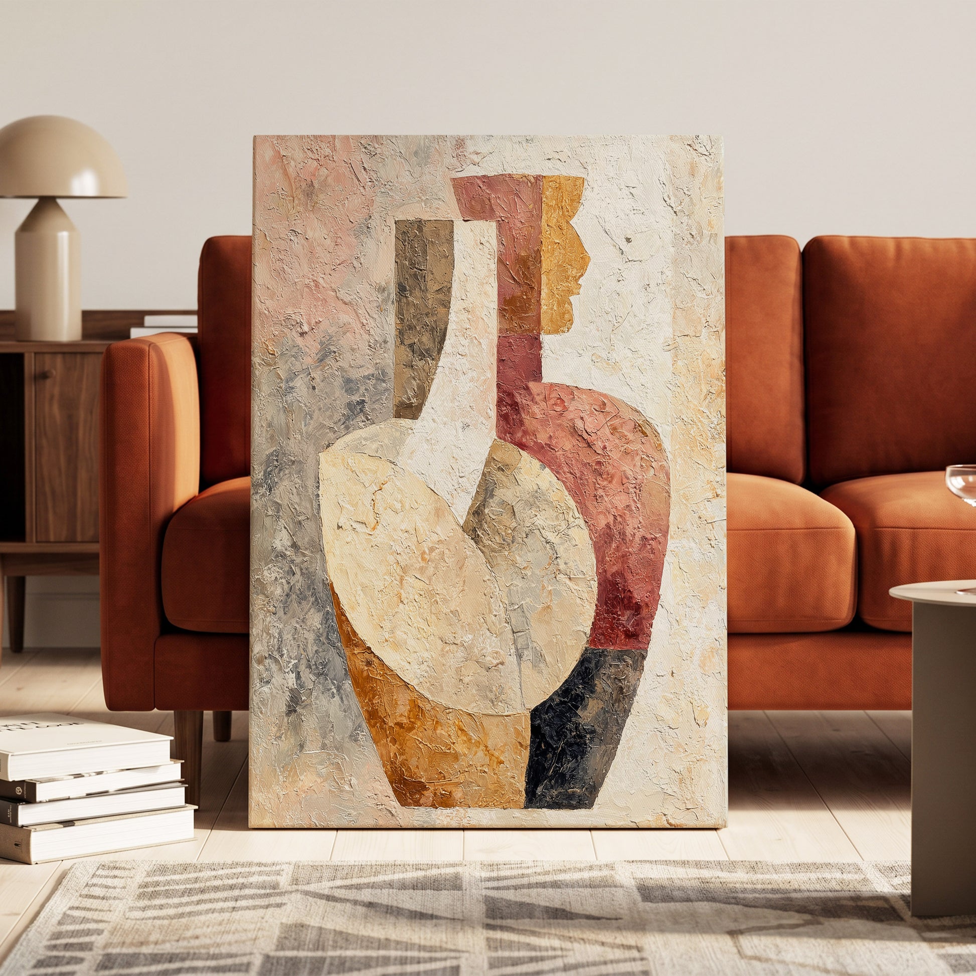 Earthen Figure Study – canvas wall art in a styled interior, gallery view 1