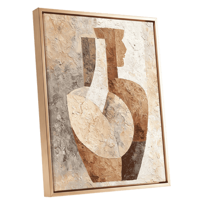 Earthen Figure Study – gold framed canvas option