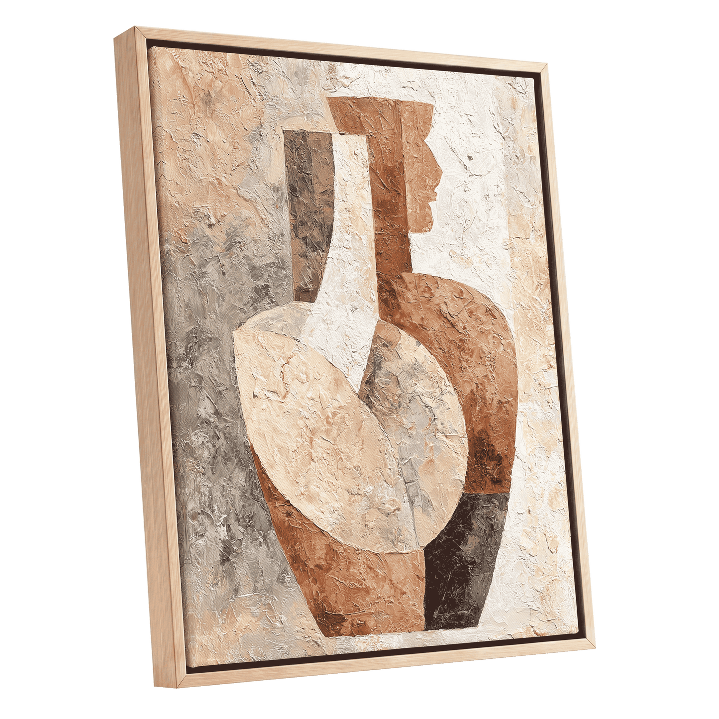 Earthen Figure Study – oak framed canvas option