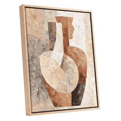 Earthen Figure Study – oak framed canvas option