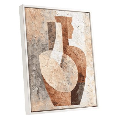 Earthen Figure Study – white framed canvas option