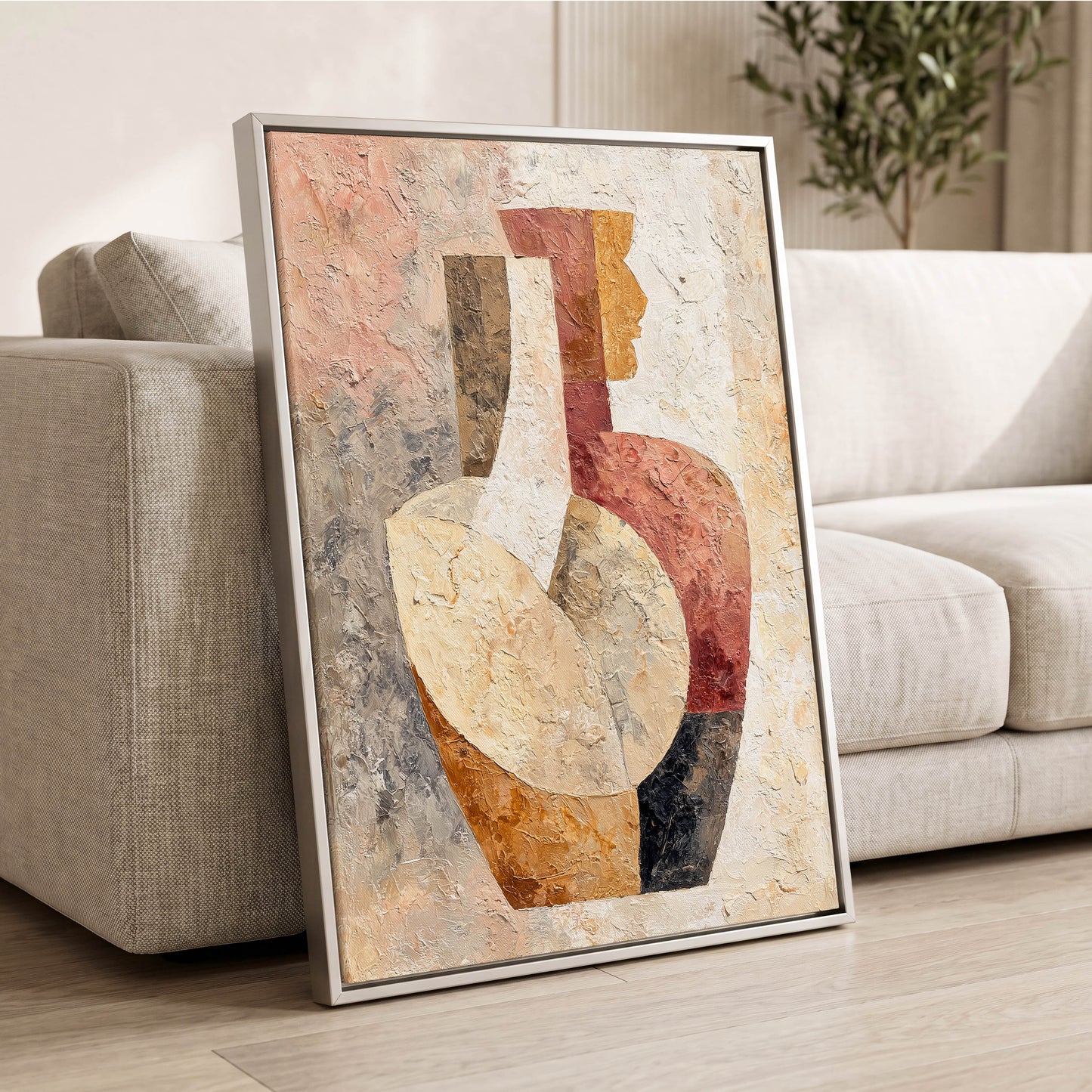 Earthen Figure Study – wall art displayed in a styled interior, gallery view 2